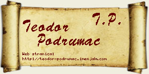 Teodor Podrumac vizit kartica